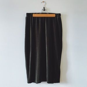 Velvet Midi Skirt
